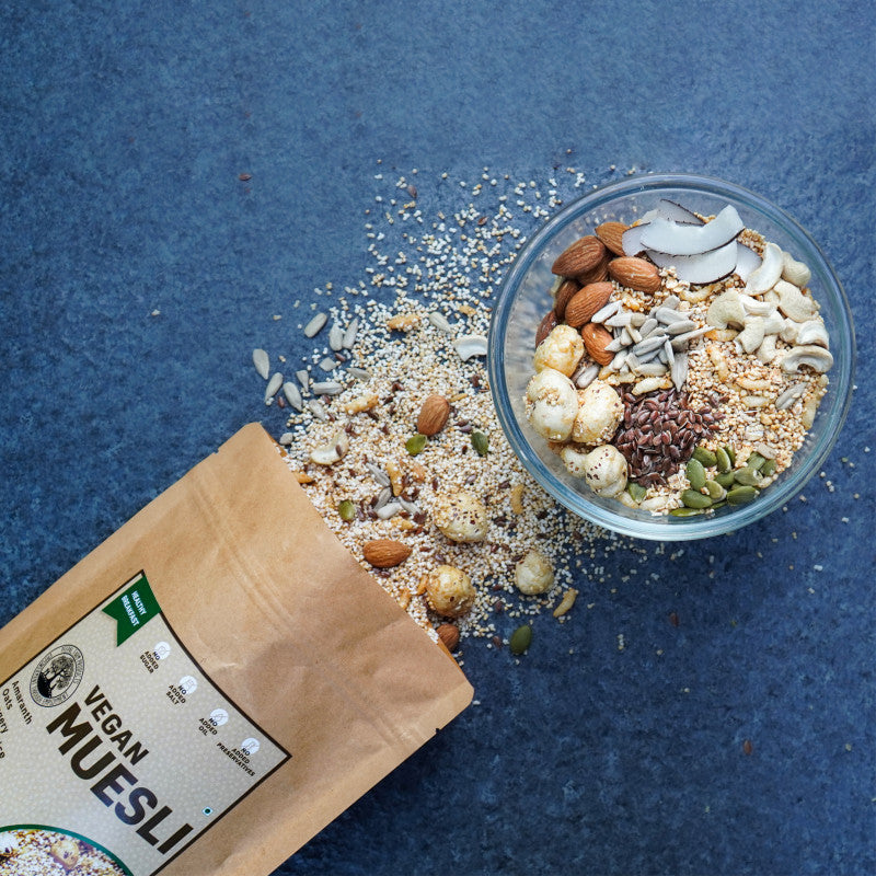 Vegan Muesli (200 g), Sweetened Using Jaggery, Homemade, All Natural