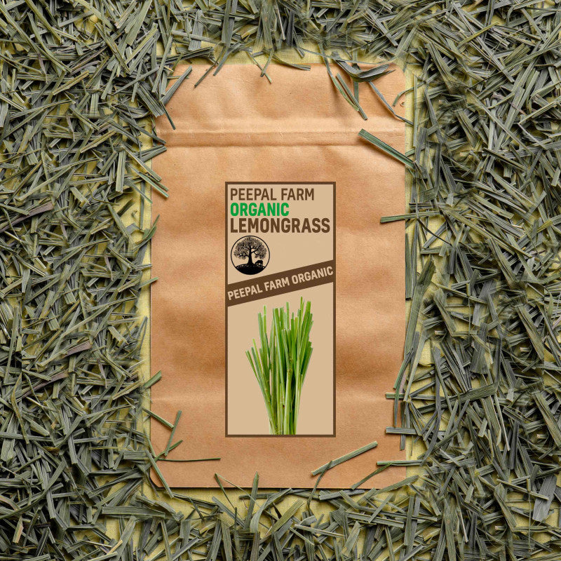 Organic Lemongrass, Farm Grown, Shade Dried (25 g)