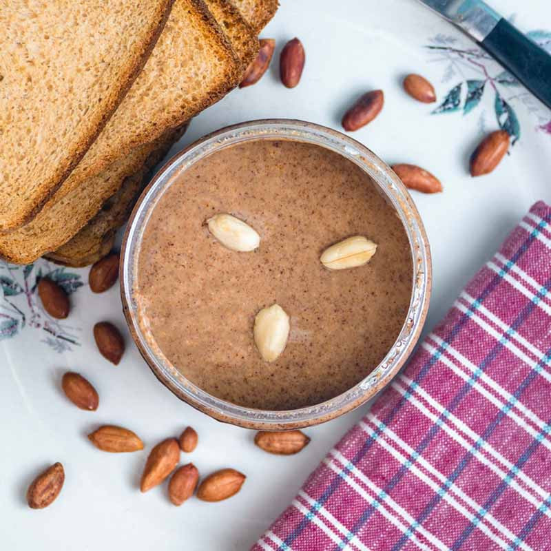 Vegan Crunchy Peanut Butter (1 Kg), Unsweetened, Protein Packed