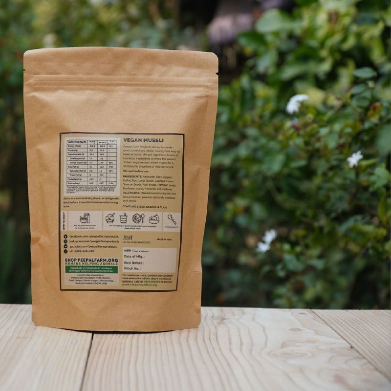Plant-Powered Muesli (200 g), Sweetened Using Jaggery, Homemade, All Natural, Vegan