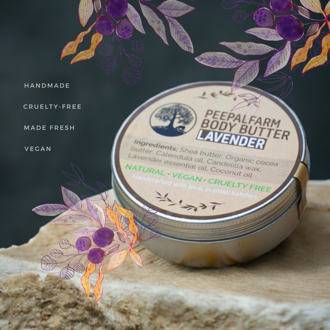 Handcrafted Vegan Body Butter Lavender (100gm)