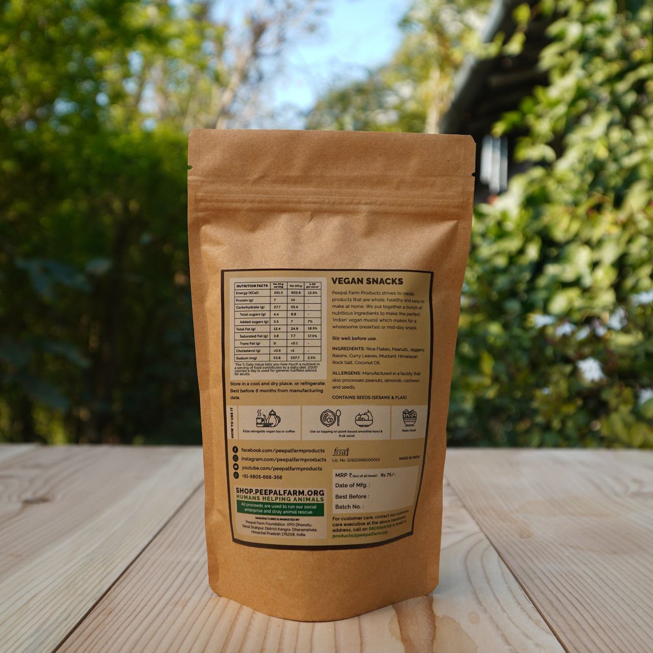 Vegan Snack / Namkeen (200 g), Sweetened Using Jaggery