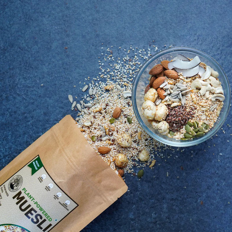 Plant-Powered Muesli ( Pack Of 2 × 200 g), Sweetened Using Jaggery, Homemade, All Natural, Vegan