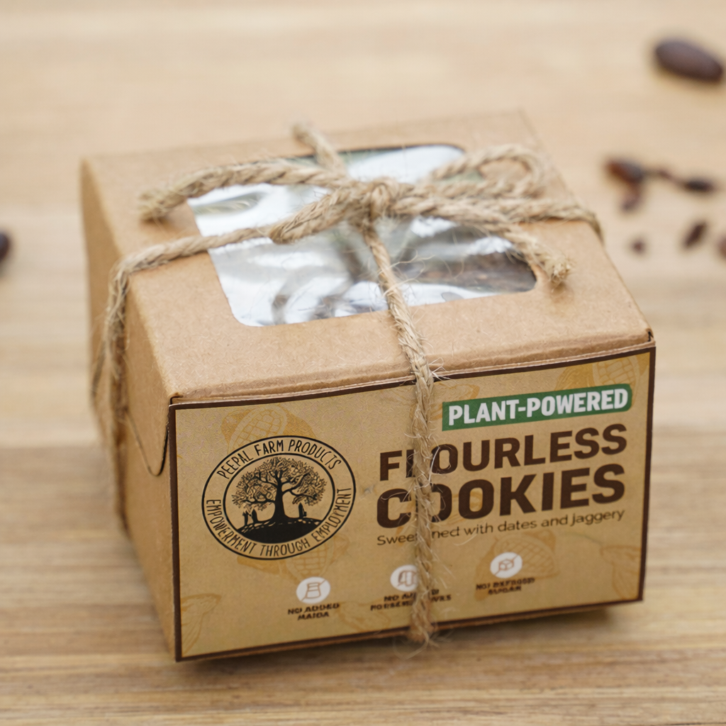 Plant-Powered Chocolate Cookies Flourless Sweetened with Dates and Jaggery, Vegan