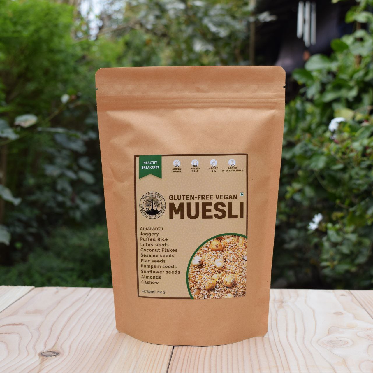 Gluten-Free Vegan Muesli (200 g), Sweetened Using Jaggery