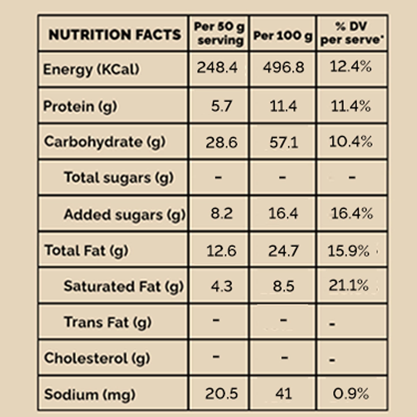 Vegan Chocolate Energy Bar With Hemp Seeds (50 g)