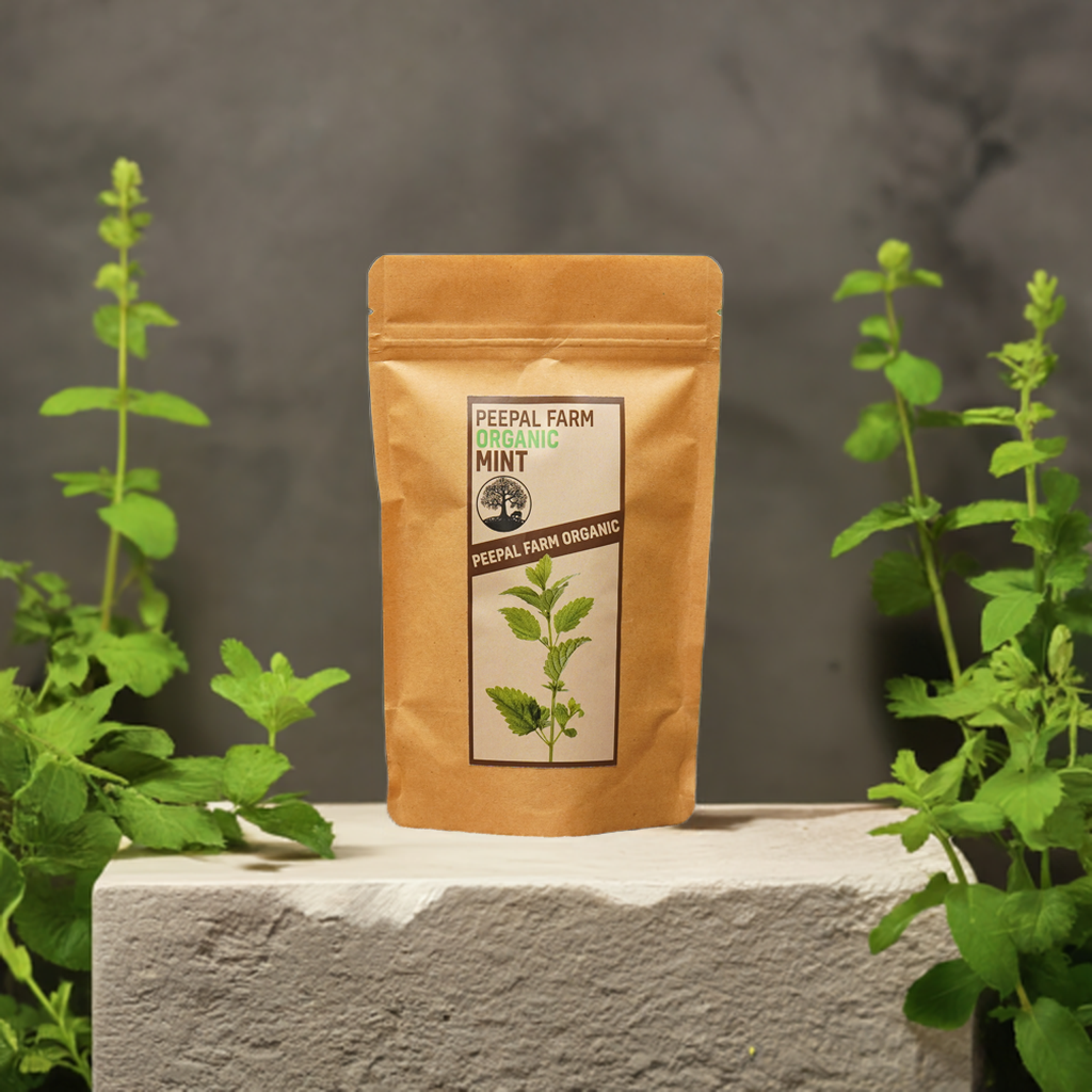 Organically Grown Mint (20 g), Farm Grown, Shade Dried