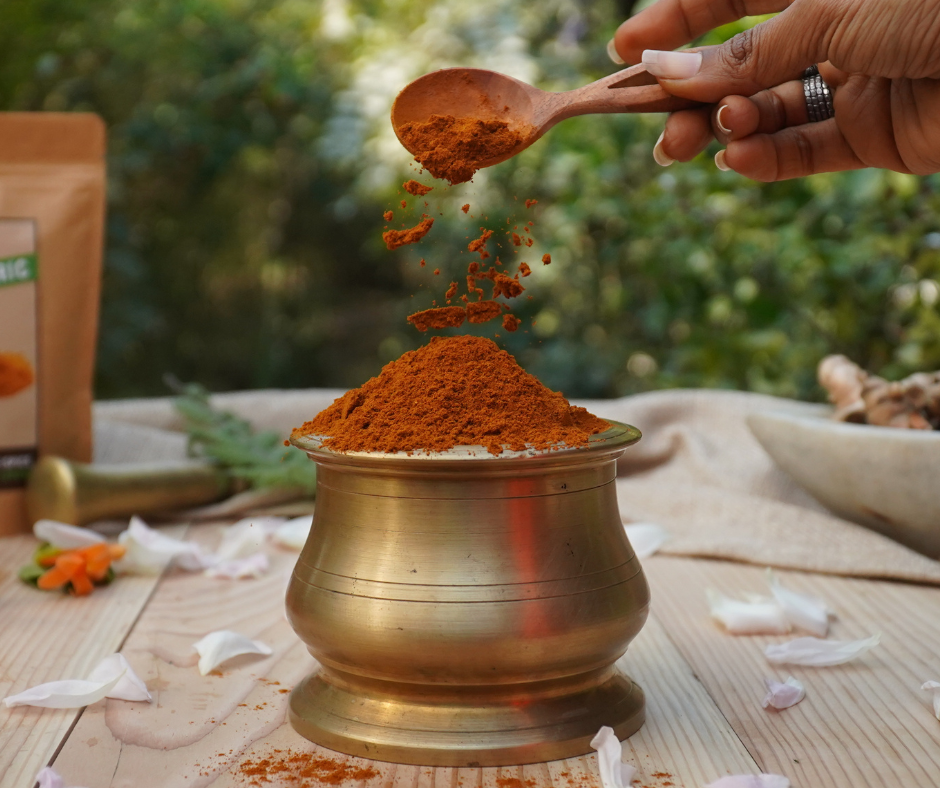 Organically Grown Turmeric (80 g), Farm Grown, High in Curcumin