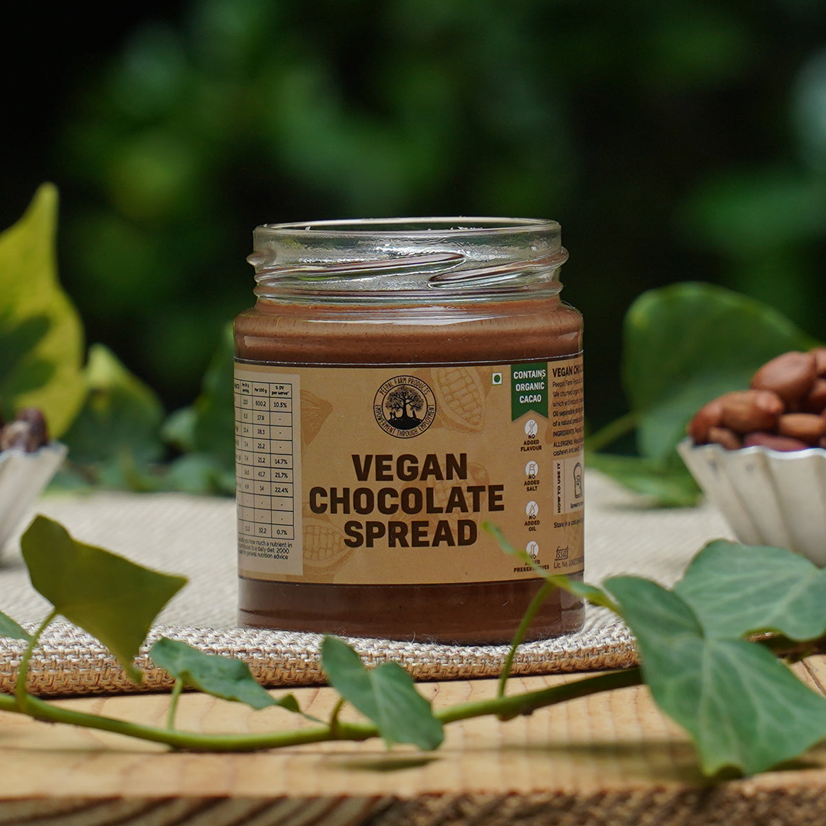 Vegan Chocolate Spread Pack of 2, 100% Cacao Beans