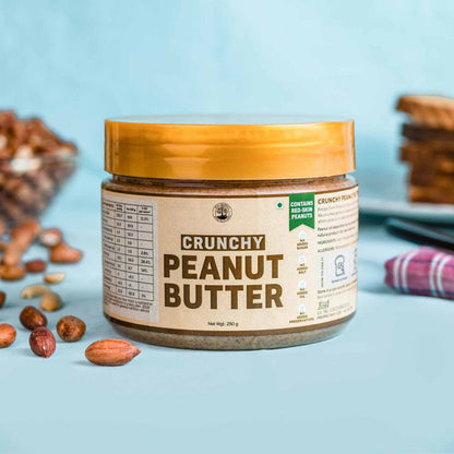 Vegan Crunchy Peanut Butter (250g), Unsweetened, Protein Packed