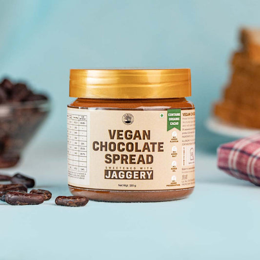 Vegan Chocolate Spread Sweetened Using Jaggery (150g), 100% Cacao Beans