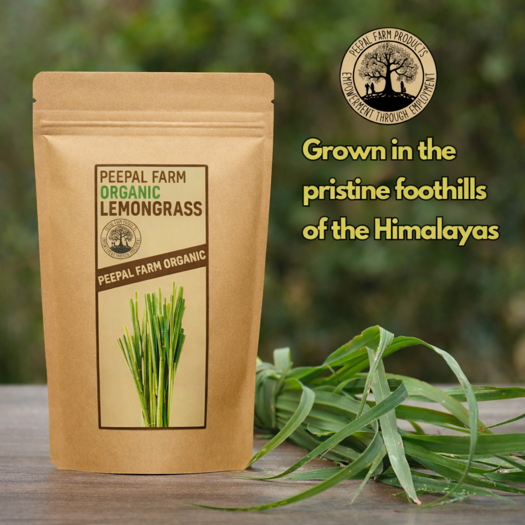 Organic Lemongrass, Farm Grown, Shade Dried (25 g)