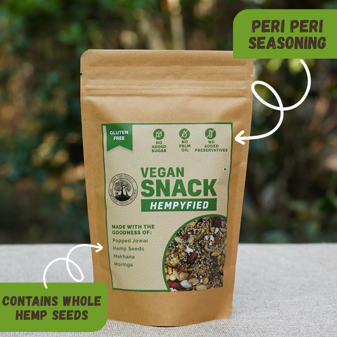Vegan Snack With Hemp Seeds Peri-Peri Seasoning (Pack of 2 × 150 g)