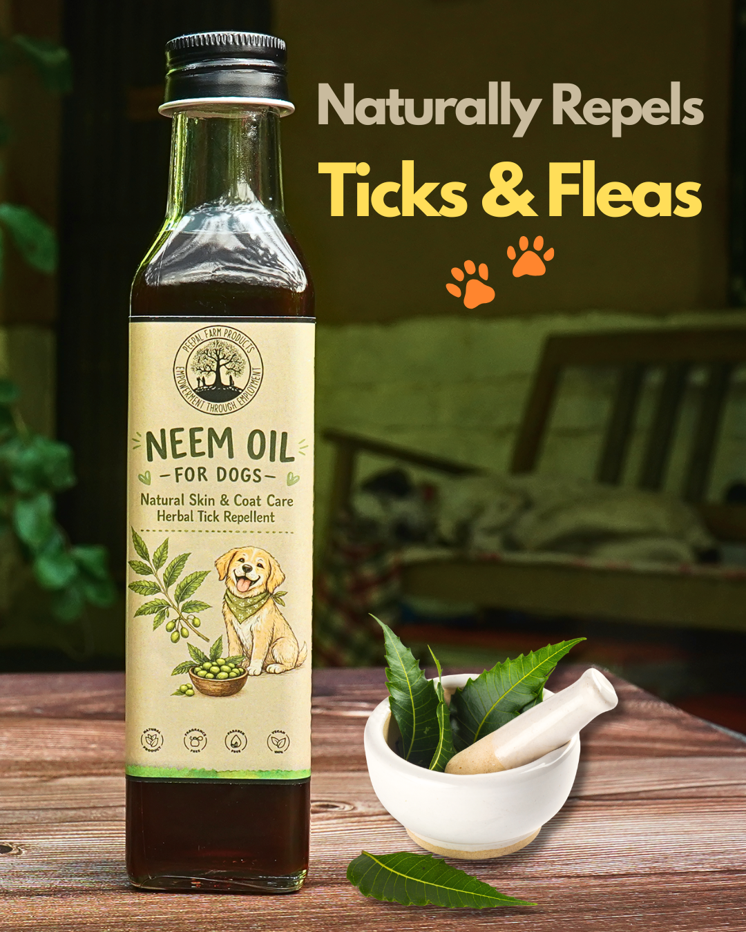 Neem Oil for Dogs | Natural Ticks and Fleas Repellent for Dogs