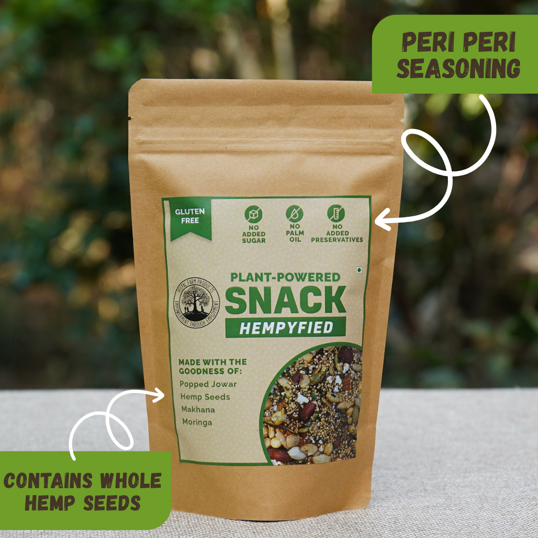 Plant-Powered Snack With Hemp Seeds Peri-Peri Seasoning (Pack of 2 × 150 g) Vegan