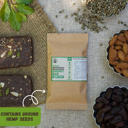 Vegan Chocolate Energy Bar With Hemp Seeds (50 g)