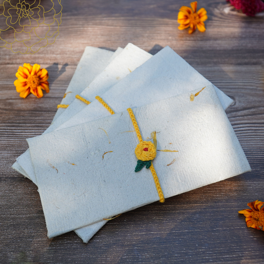 Envelopes From Recycled Handmade Paper (Pack of 5)