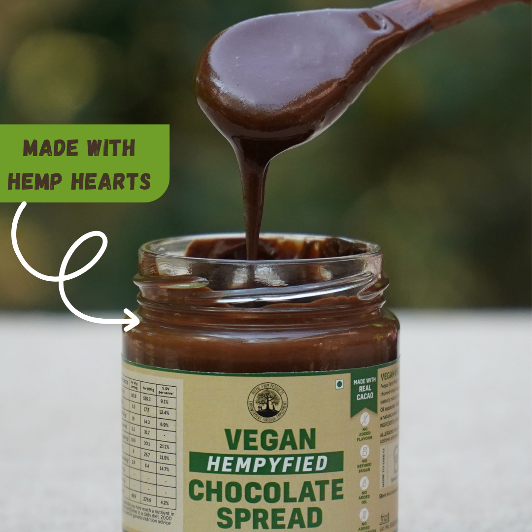 Vegan Hemp Chocolate Spread with Jaggery (150g), Cacao Beans and Hemp Hearts