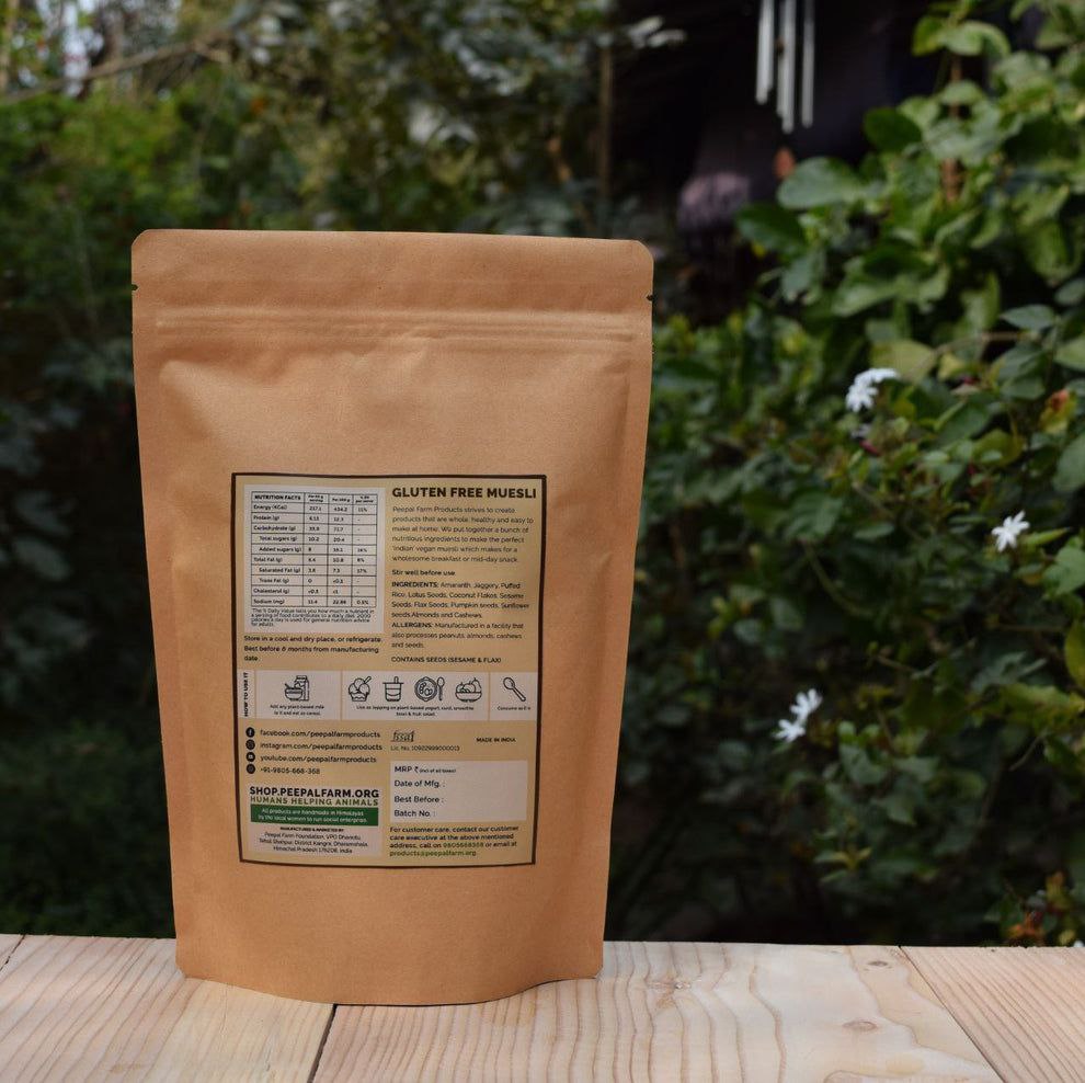 Gluten-Free Vegan Muesli (200 g), Sweetened Using Jaggery