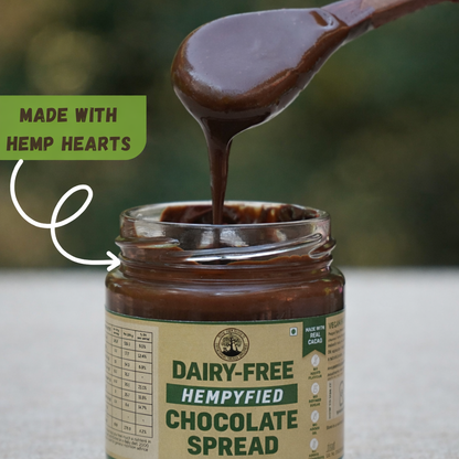 Hemp Chocolate Spread with Jaggery (150g), Cacao Beans and Hemp Hearts, Vegan