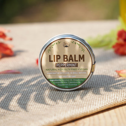 Handcrafted Vegan Peppermint Lip Balm (30gm)