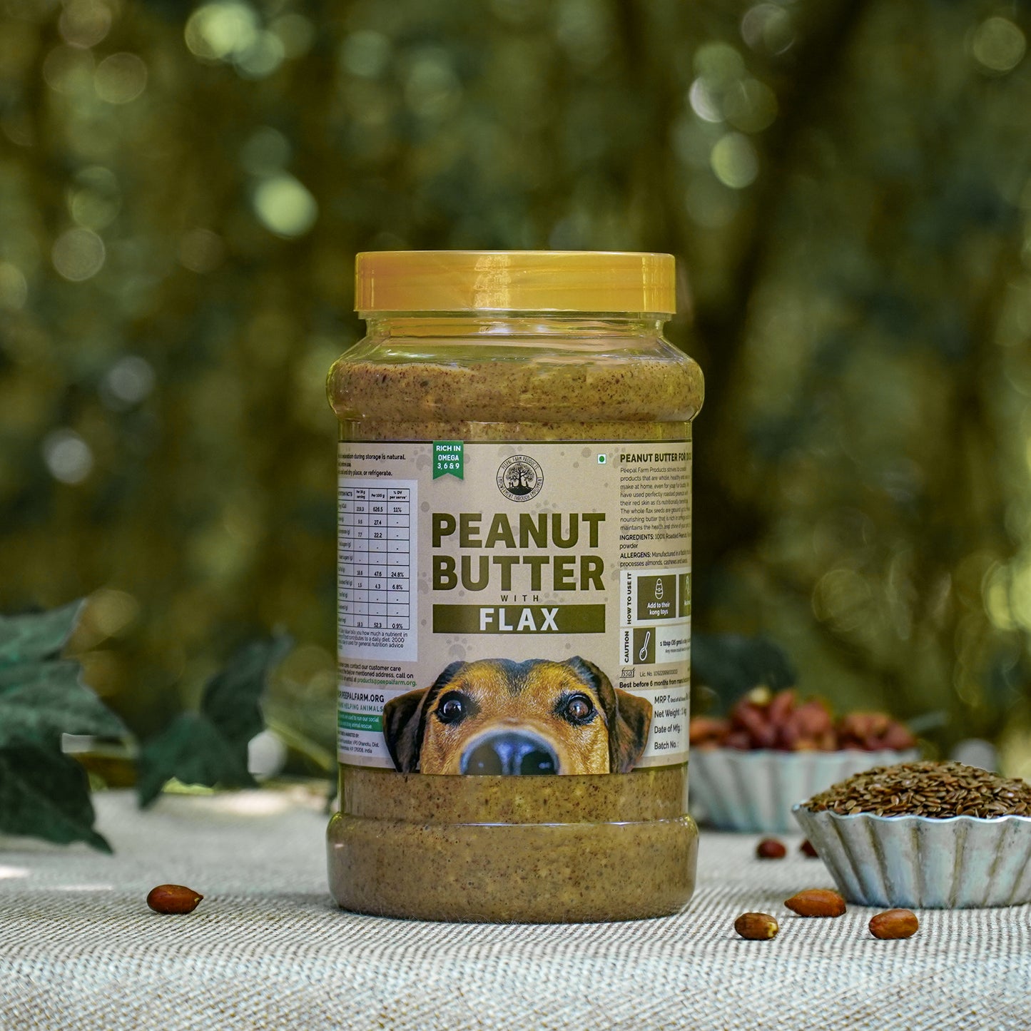 Peanut Butter For Dogs With Flax (1kg)