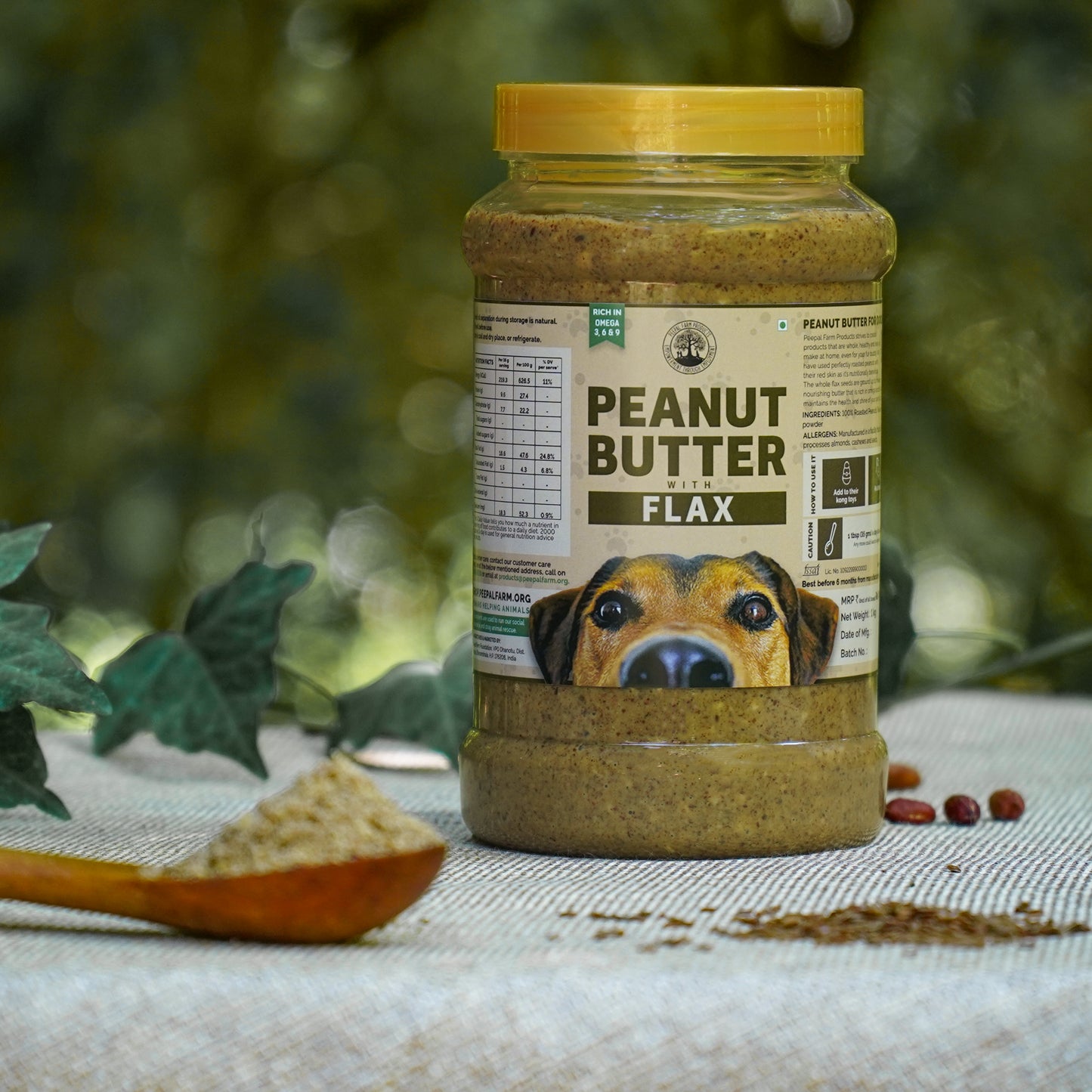 Peanut Butter For Dogs With Flax (1kg)