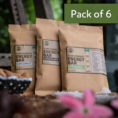 Plant-Powered Energy / Granola Bars Sweetened Using Dates Combo Pack of 6, Vegan