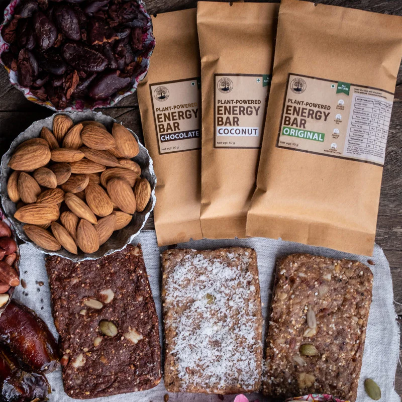Plant-Powered Coconut Energy / Granola Bar (50 g), Sweetened Using Dates, Vegan