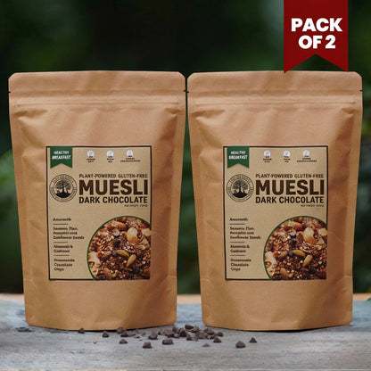 Gluten-Free Chocolate Plant-Powered Muesli (Pack Of 2 × 200 g), Vegan
