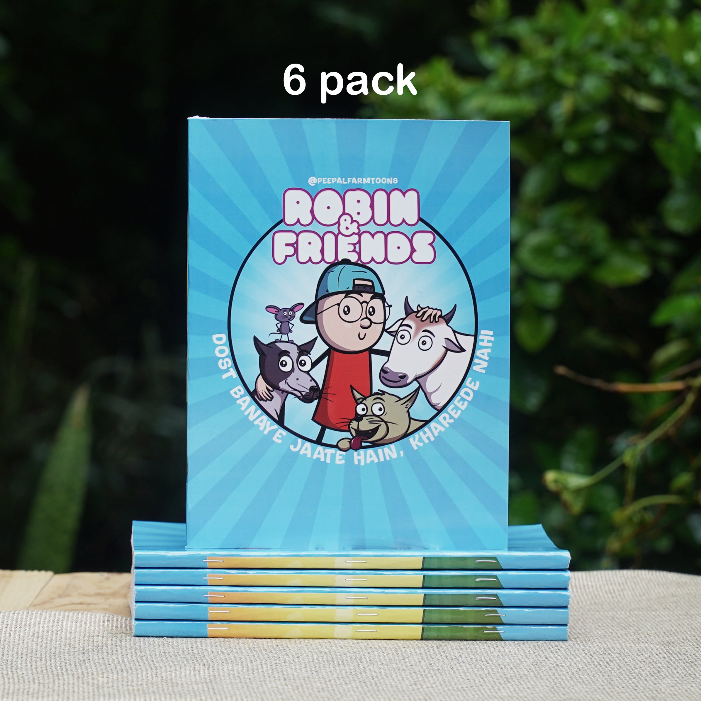 Robin & Friends Notebook Pack of 6 (184 Pgs) – PEEPAL FARM PRODUCTS